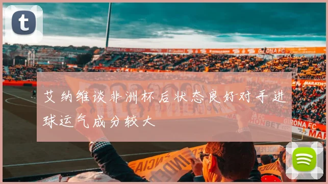 艾纳维谈非洲杯后状态良好对手进球运气成分较大
